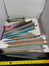 30 pairs of knitting needles 7" to 15" Bates Clover