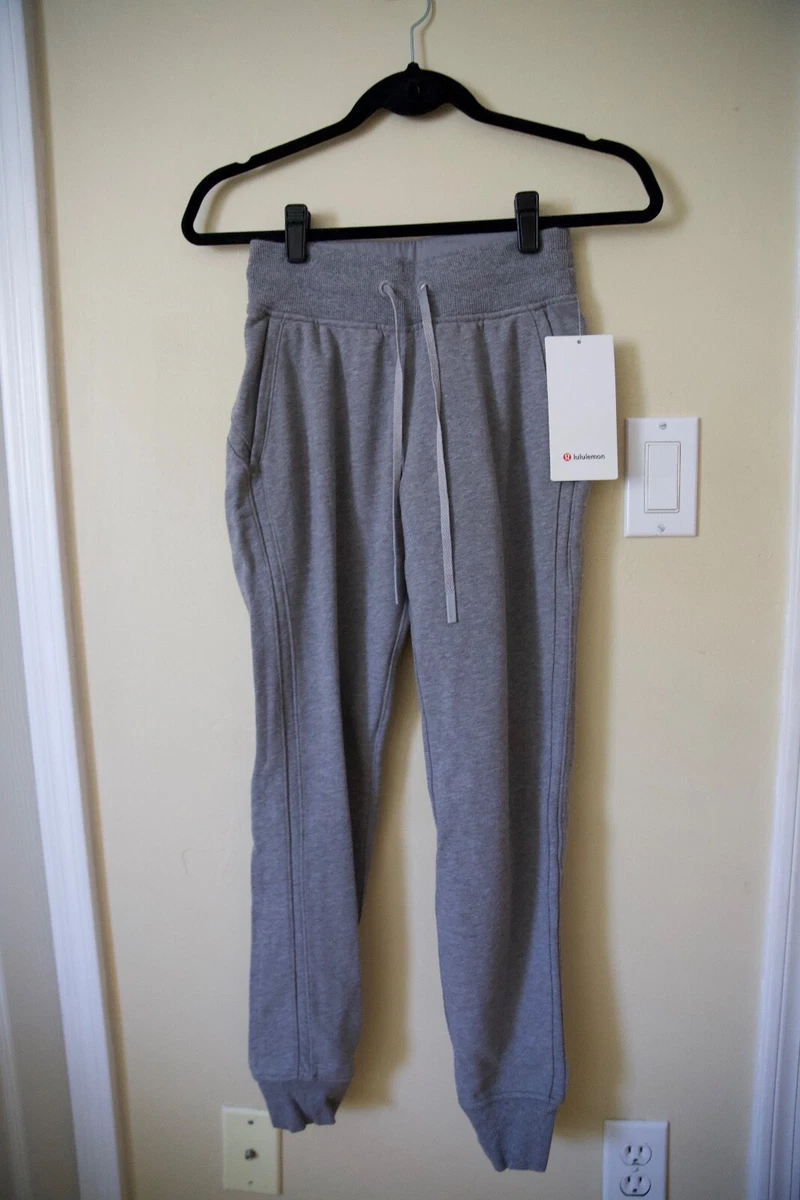 Lululemon Warm Down Jogger Soft Touch Heathered Core Ultra Light Grey Sz 2  Pants