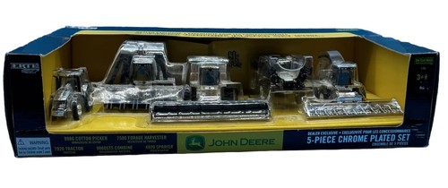 John Deere Chrome Plated 5 Piece Dealer Edition 1/64 Tractor Combine Sprayer H2F - Picture 2 of 13