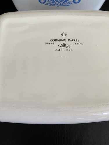 Vintage P-4-B Corning Ware 1 1/2 Qt blau Kornblume Auflauf Schale kein Deckel USA - Bild 2 von 12