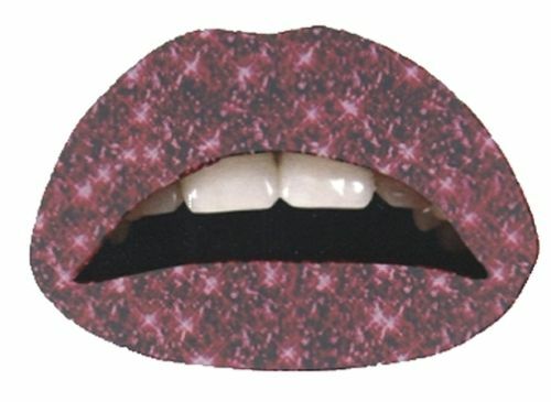10 Lippenaufkleber temporäre Tattoo Transfers Kostüm Halloween Party Lippenstift - Bild 12 von 24