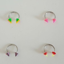 Lote 4 piercings circular nariz anillo semiaro labios nuevos