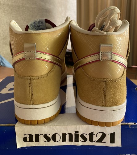 2010 Nike Dunk High Premium SB Koston Thai Temple Metallic Gold 313171 702 US 11 - Picture 11 of 24