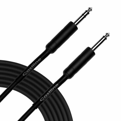Castline Silver 1/4'' TRS 1/4'' TS Mogami 2582 Stereo/Mono Summing Cable Resistors