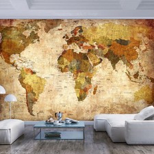 WORLD MAP Photo Wallpaper Wall Mural Decor Non-Woven/Self-Adhesive k-A-0315-a-a