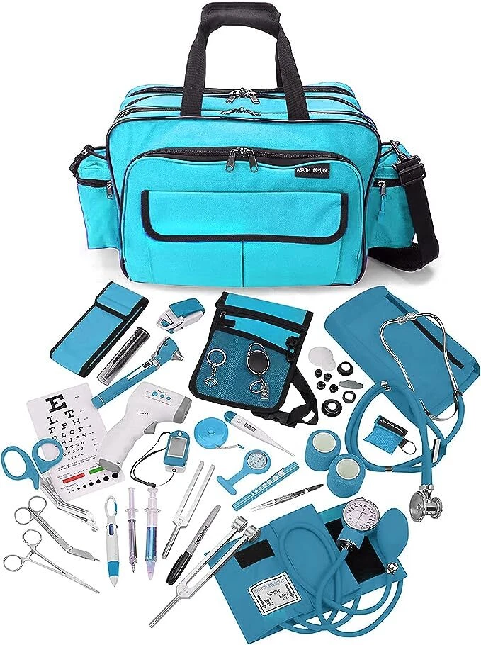 Bolsa de viaje duradera para enfermera ASA TECHMED con suministros de enfermería - 26 piezas Foto 4 de 4