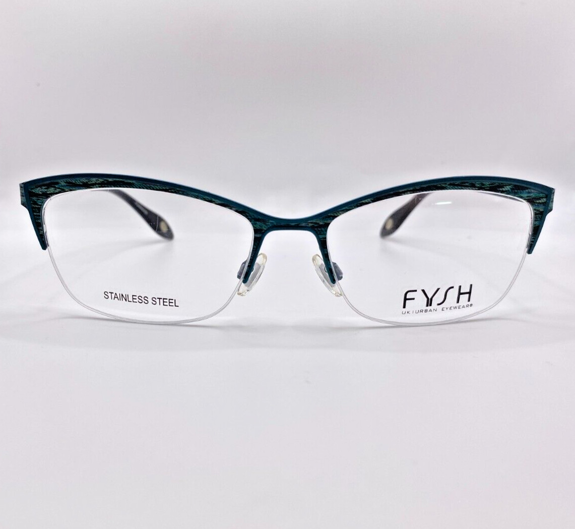 FYSH UK 3619 879 Бирюзовая металлическая оправа для оптических очков без оправы 56-18-135
