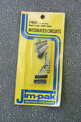 Sealed 10 Pack JimPak / Jameco 7400 Quad 2-Input NAND Gates IC Chips NOS