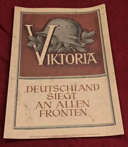V VIKTORIA STEEL HELMET Third Reich German Military Poster WW2 WWII