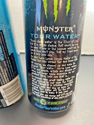 Monster Energy Vans Warped Tour Water Cans 2 Pack, Deep Well Water - Picture 4 of 4
