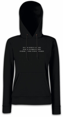 You Are Dumb Damen Hoodie Sweatshirt Fun Geek Nerd Binary Code Programmer