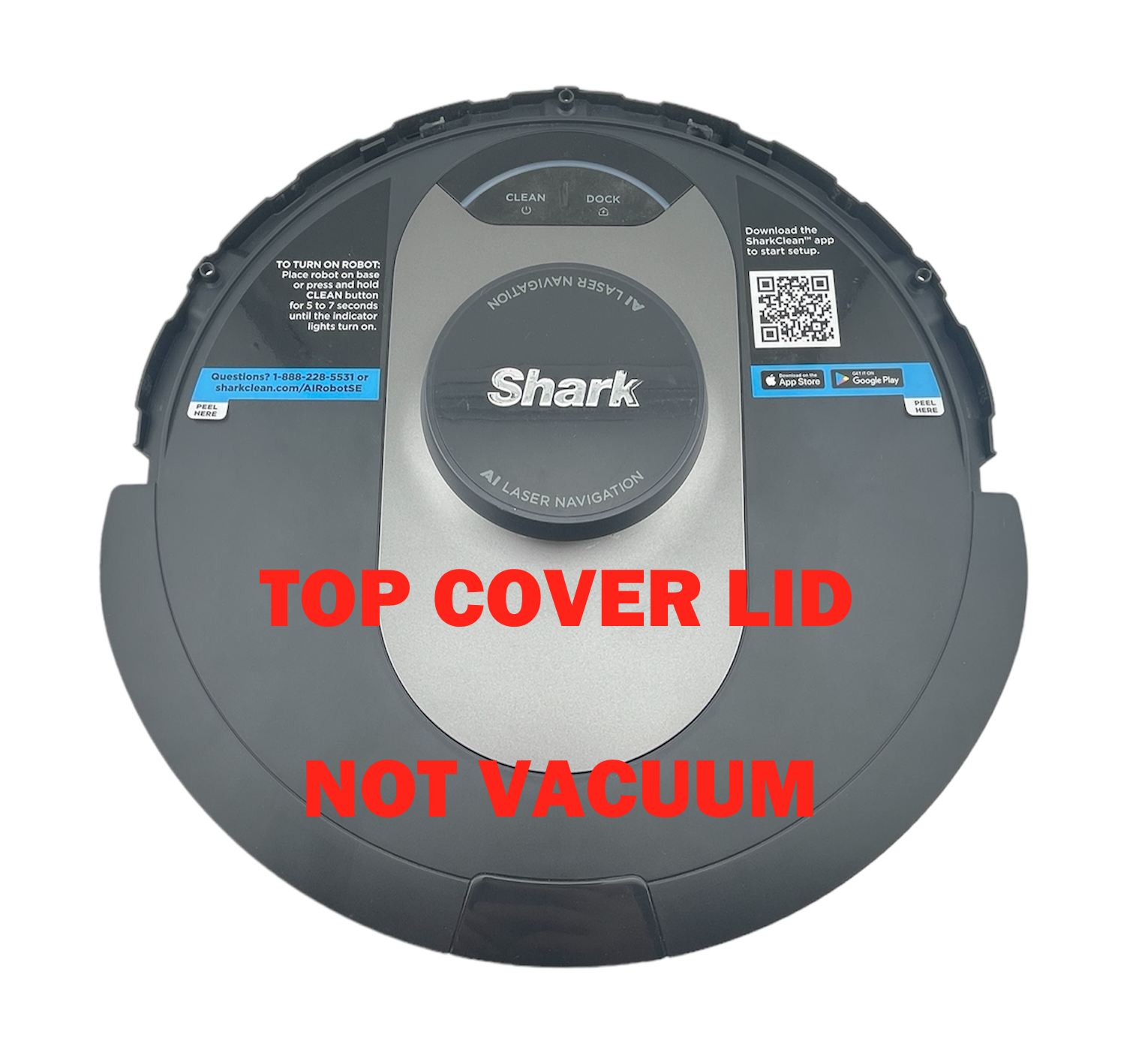 Shark RV2502AE RV2520A0U Robot AI Lidar 360 Navigation Top Cover in Gray