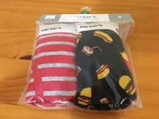 NWT Carter's Boys Boxer Brief Underwear 2pair/pack Hamburgers Hotdogs, stripes