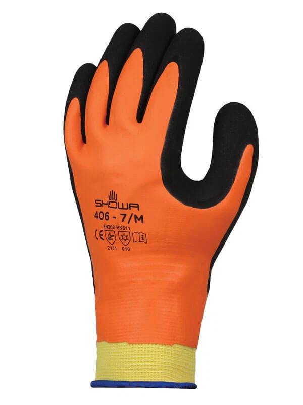 Showa 406 Latex Thermisch Isolierte Handschuhe Winter Kalt Wasserfest Griff - Bild 2 von 4