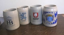 LOT DE 4 CHOPES A BIERE GRES  MUNCHEN  LOWENBRAU/HB /SPATENBRAU/ HB HOFBRAUHAUS
