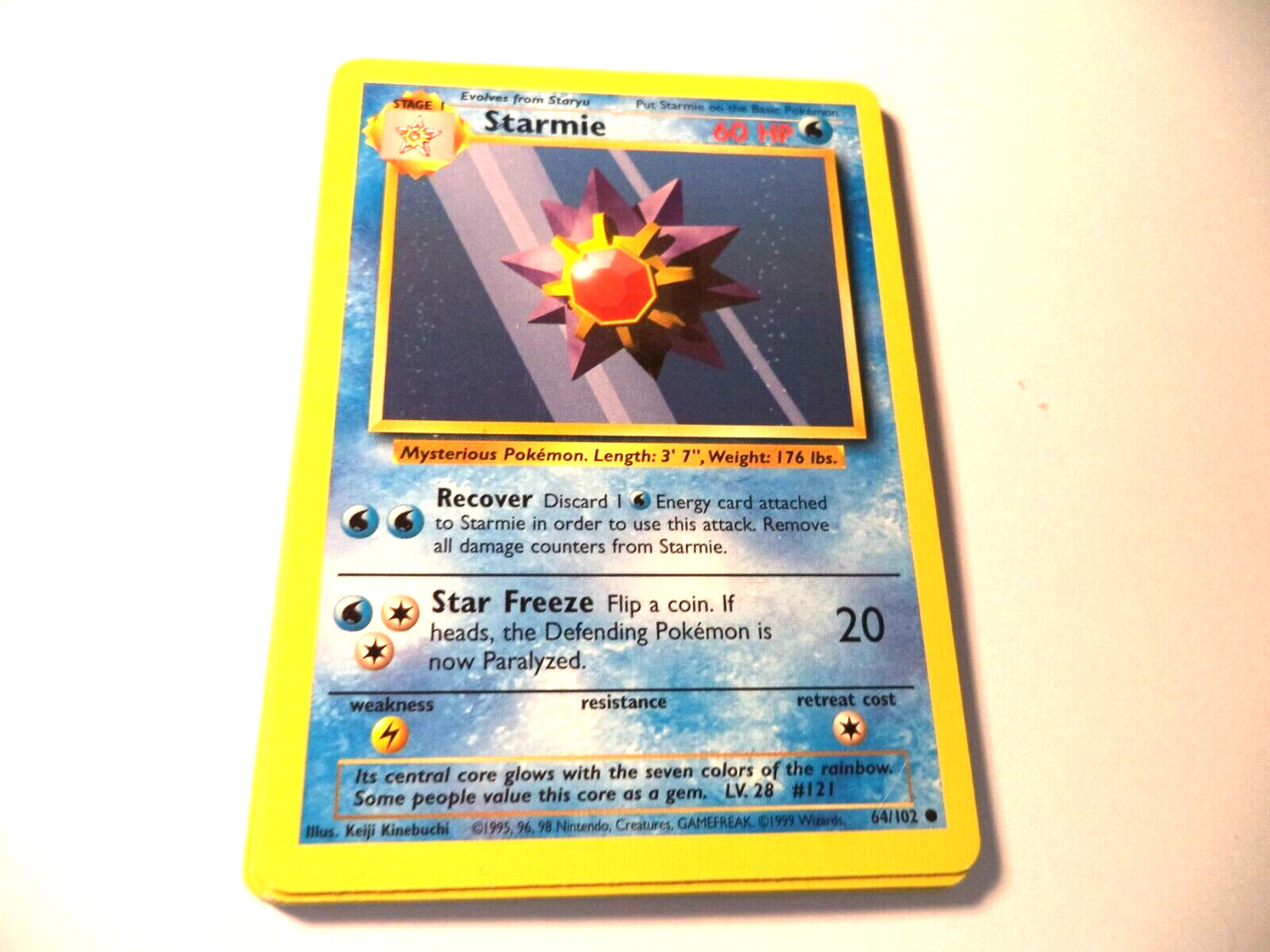 (AGU) POKÉMON GB BASE SET1999 STARMIE 64/102 IN FAIR CONDITION 1 EURO EACH