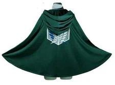 Attack on Titan Anime Shingeki no Kyojin Cloak Cape Cosplay Halloween Size XXL