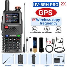 2PCS 5RH PRO GPS WALKIE TALKIE MULTI BAND RECHARGEABLE TWO WAY RADIO ANTENNA KIT
