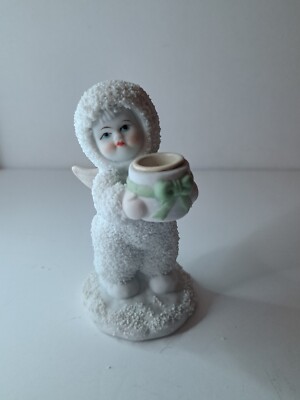 Robel Ball Figurine Snow Baby Angel Flower Pot