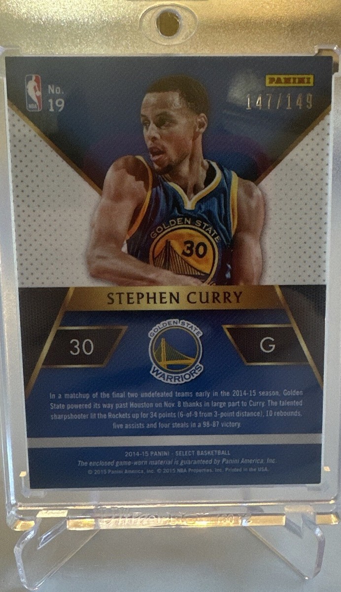 Select 14-15 Stephen Curry Patch /149 POP - Main Image