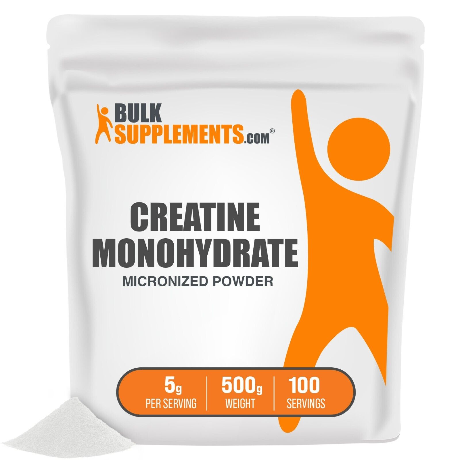 Bulk Supplements Creatine Monohydrate (Micronized) - Creatine Powder 17.6oz