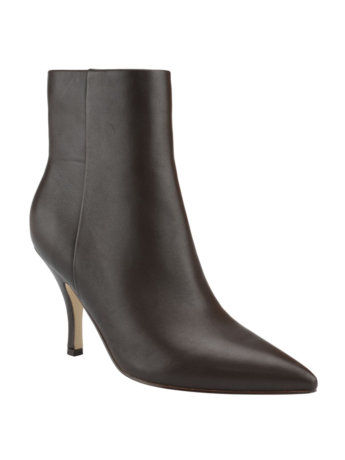 Женские кожаные ботильоны MARC FISHER коричневого цвета Fergus с острым носком на каблуке котенка, 11 М