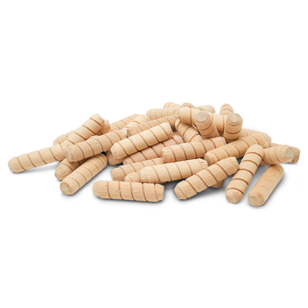 Wood Dowel Pins 1-1/4 inch x 1/4 inch Spiral, for Furniture & Crafts|Woodpeckers