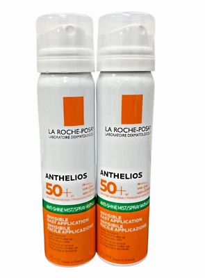 La Roche-Posay ANTHELIOS SPF 50+ | Anti-Shine Mist/Spray | Pack of 2 | 75ml