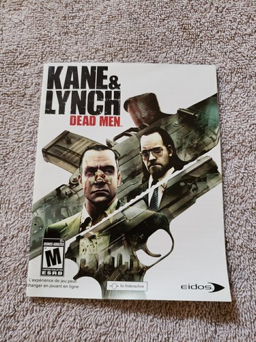Kane & Lynch Dead Men Manual Only French Version Ex Condition