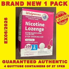 Walgreens Nicotine Polacrilex Lozenge Stop Smoking Aid, 2mg 108 Count EX06/2026