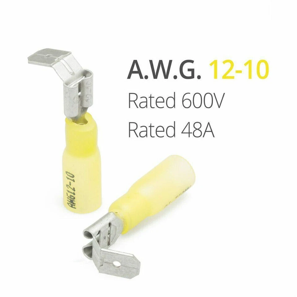 12-10 AWG Yellow Heat Shrink Piggyback Piggy Back Wire Connectors Waterproof - Image 3 of 4