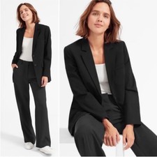 Everlane Italian Wool Double Button Blazer Black Sz 0