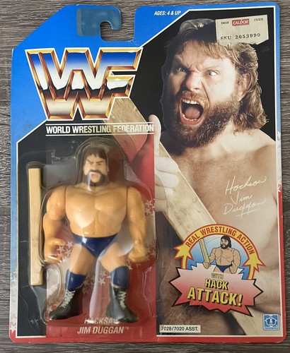 WWF Hacksaw Jim Duggan - Hasbro Blue Card Figure -...