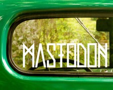 2 MASTODON DECAL Stickers For Car Window Bumper Truck Laptop Rv