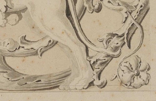 Löwe und Arkanthusblatt, um 1820, Bleistift Klassizismus Unbekannt (19.Jhd) - Picture 8 of 8
