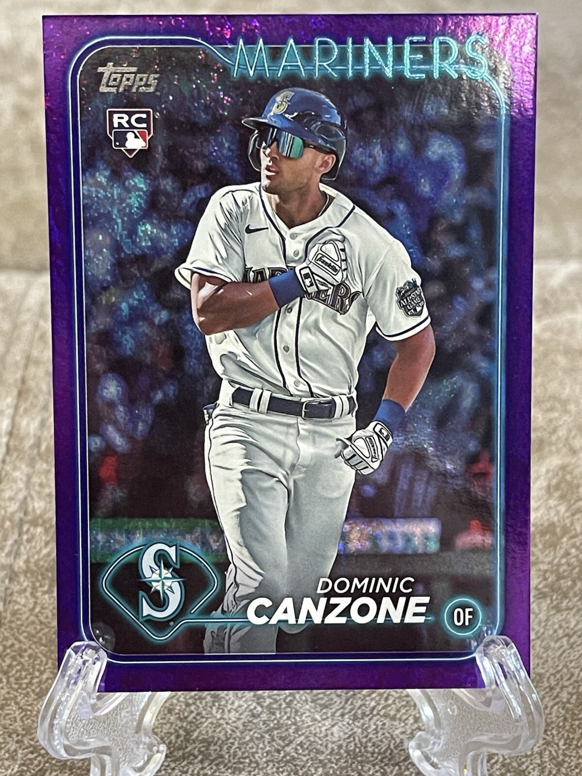 2024 Topps Series 1 - #195 Dominic Canzone (RC) Purple Foil 633/799