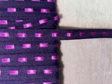 10 yards Deep purple grosgrain lavender satin ribbon insertion trim 3/8" wide
