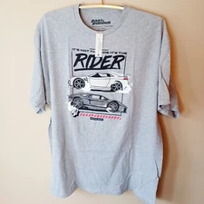 Fast & Furious Gray Adult T-Shirt-2XL-IT'S NOT THE RIDE-IT'S THE RIDER