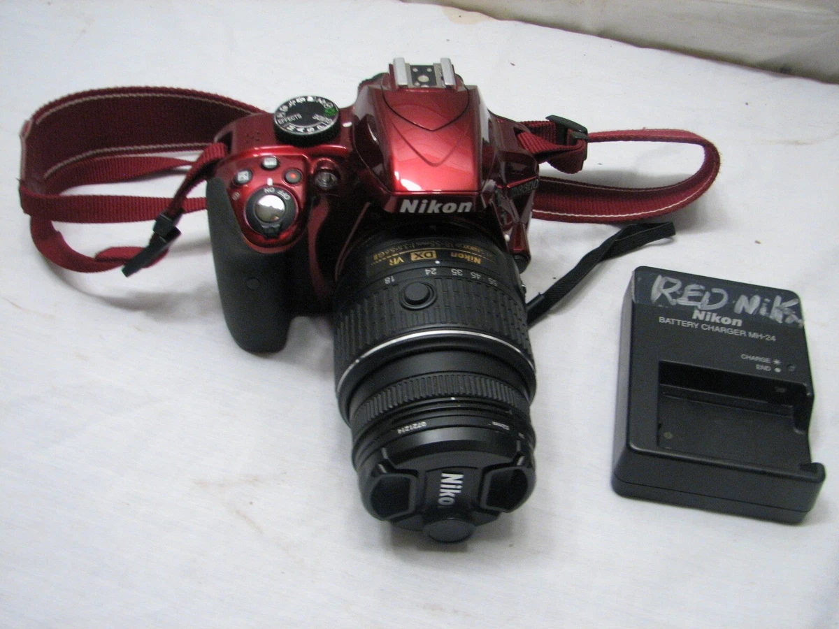 Nikon D3300 Digital SLR Camera Red DSLR 24.2 MP D 3300 DX VR G II