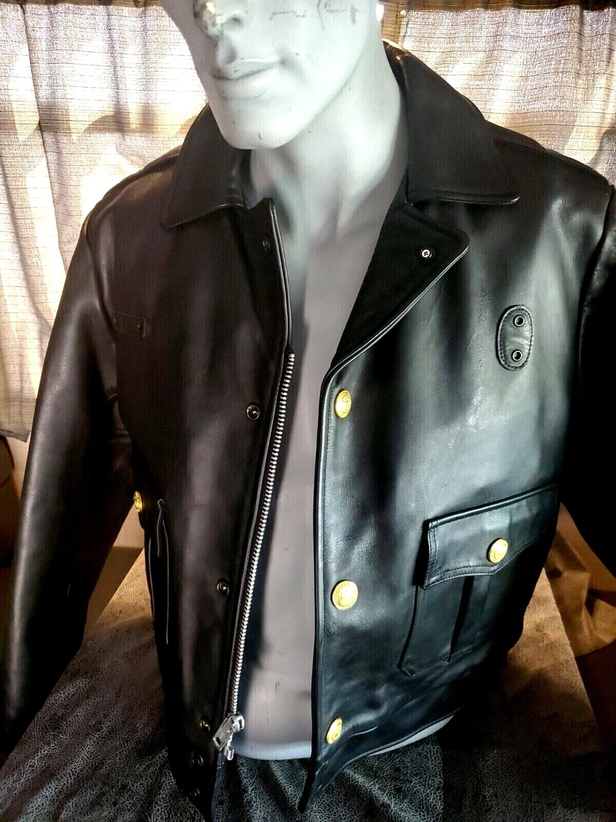 Schott police leather best sale jacket