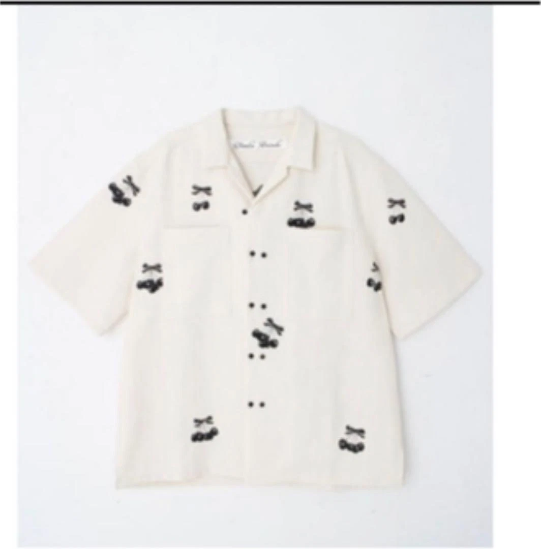 Keita Maruyama Tanaka Daisuke Black Cherry Embroidered Shirt Size Women size S