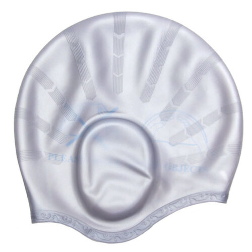 Silicone Swimming Cap With Ear Pockets Pool Swim Cap Waterproof Hat Adults Teens - Picture 15 of 20