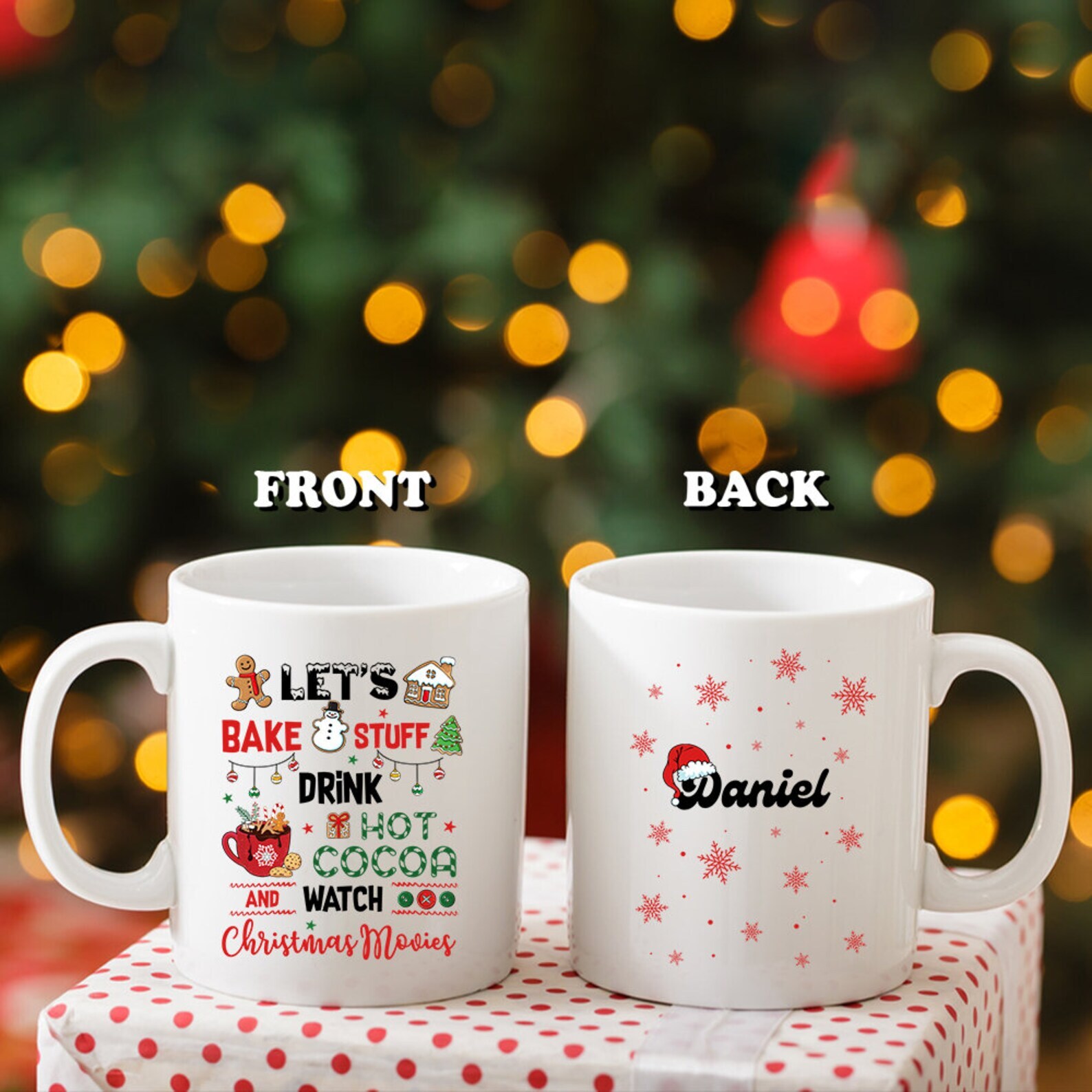 Custom Funny Christmas Movie Mug for Hot Cocoa & Holiday Films