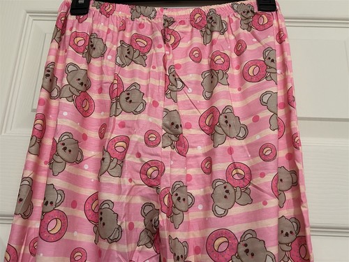 Girls Koala Bear Eating Donut Short Sleeve with Pants PJs - Picture 6 of 7