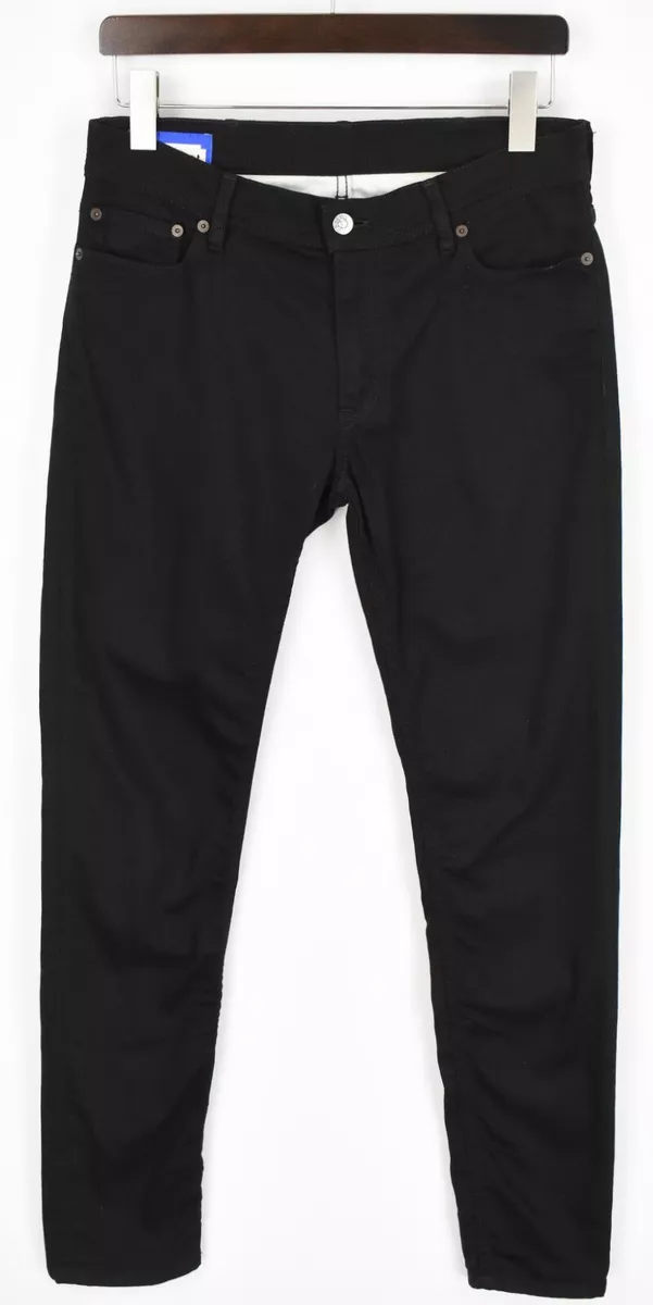 Acne Studios Bla Konst North Stay Black Jeans Hommes W30 L32 Braguette Zip Slim