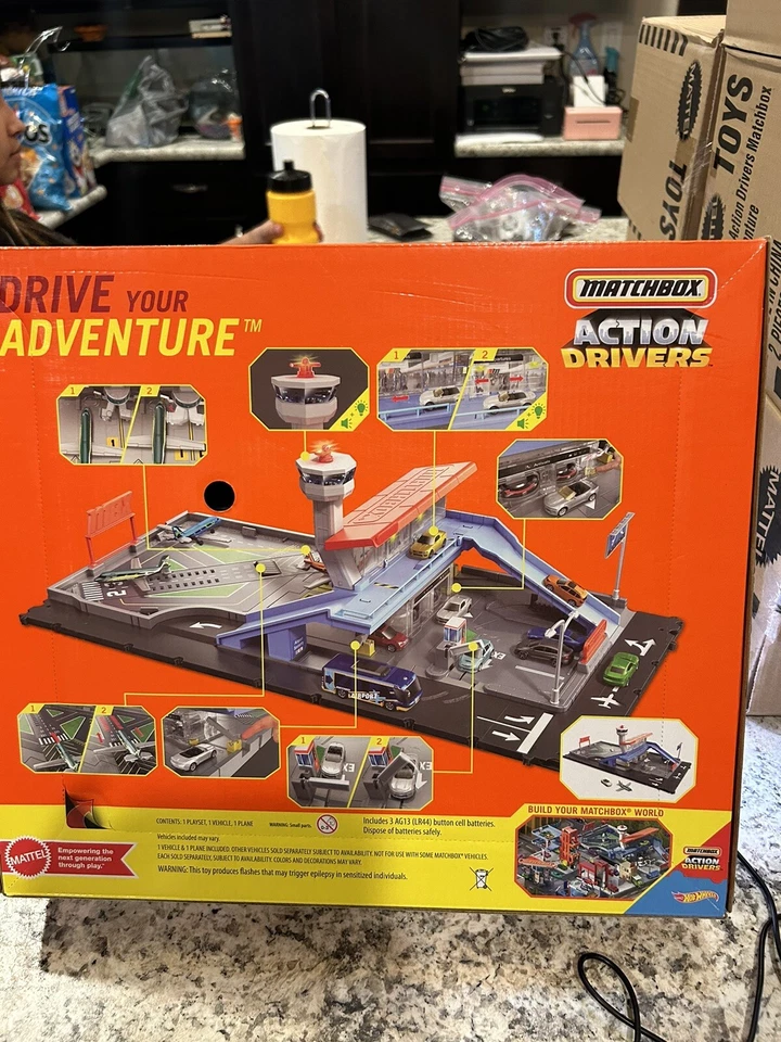 Matchbox Action Drivers Airport Adventure With ‘16 Camaro & Private Jet - NEW - Image 3 of 3