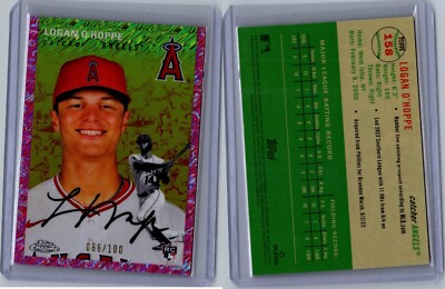 2023 Topps Chrome Platinum Platinum Toile Cream Rookie Logan O'Hoppe /100