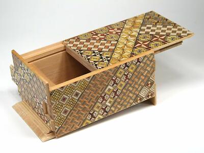 parquet Japanese secret Puzzle box 21 times 5 inch small Yosegi
