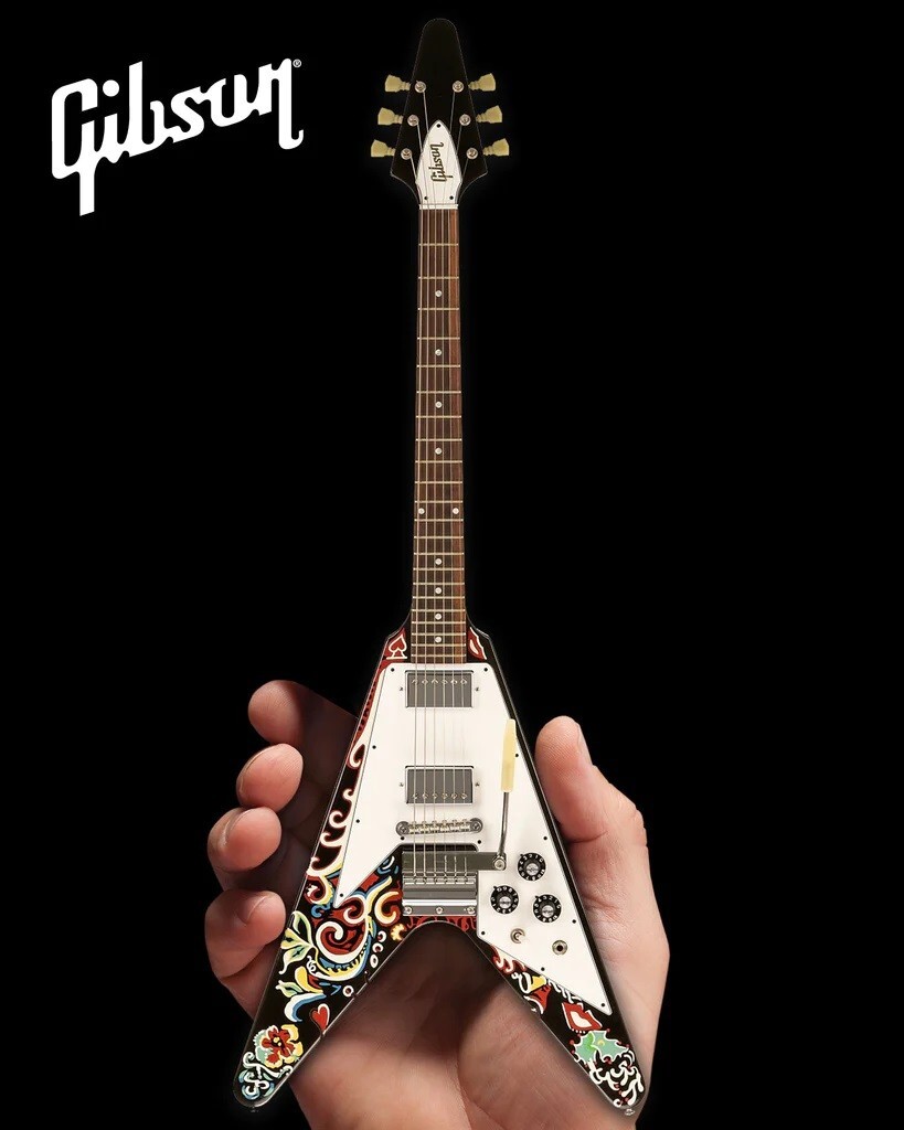 Jimi Hendrix Gibson Psychedelic Flying V - Axe Heaven Miniature