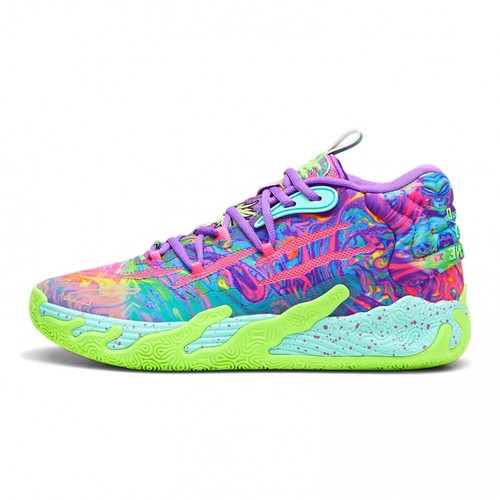 Men Puma MB.03 Be You Melo Basketball Shoes Size 11 Green Pink Purple 379899 01 - Picture 2 of 24